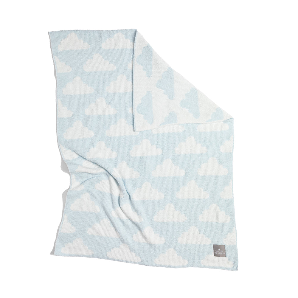 Living Textiles Blue Clouds - Chenille Blanket from Living Textiles NZ stock babycity