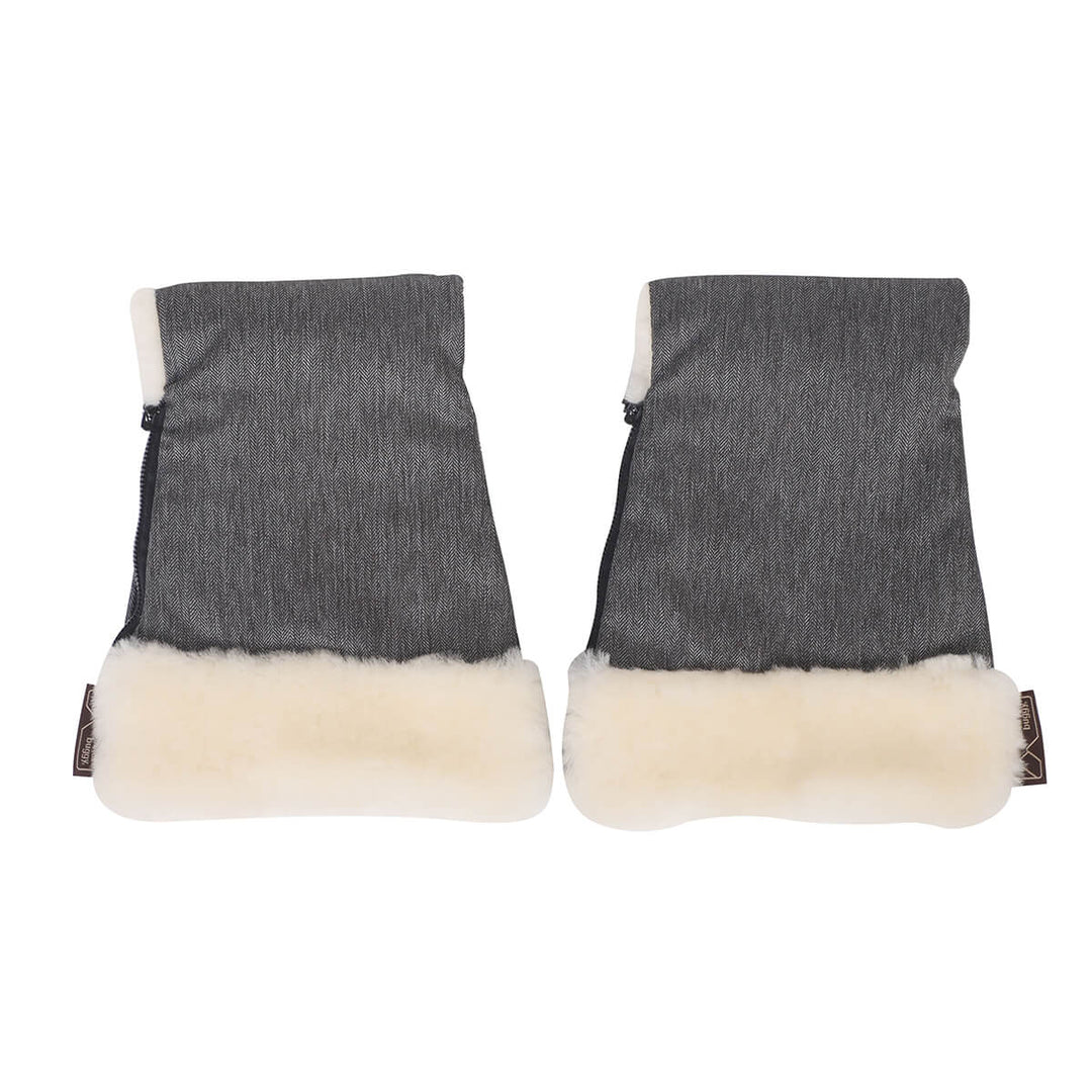 Mountain Buggy lambswool luxury handmuffs herringbone