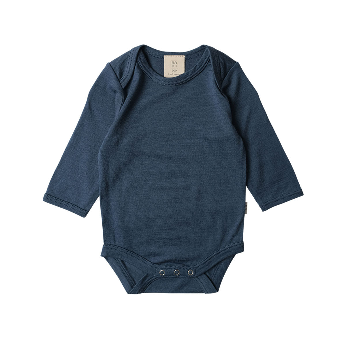 Babu Merino Bodysuit Denim from Babu NZ stock babycity