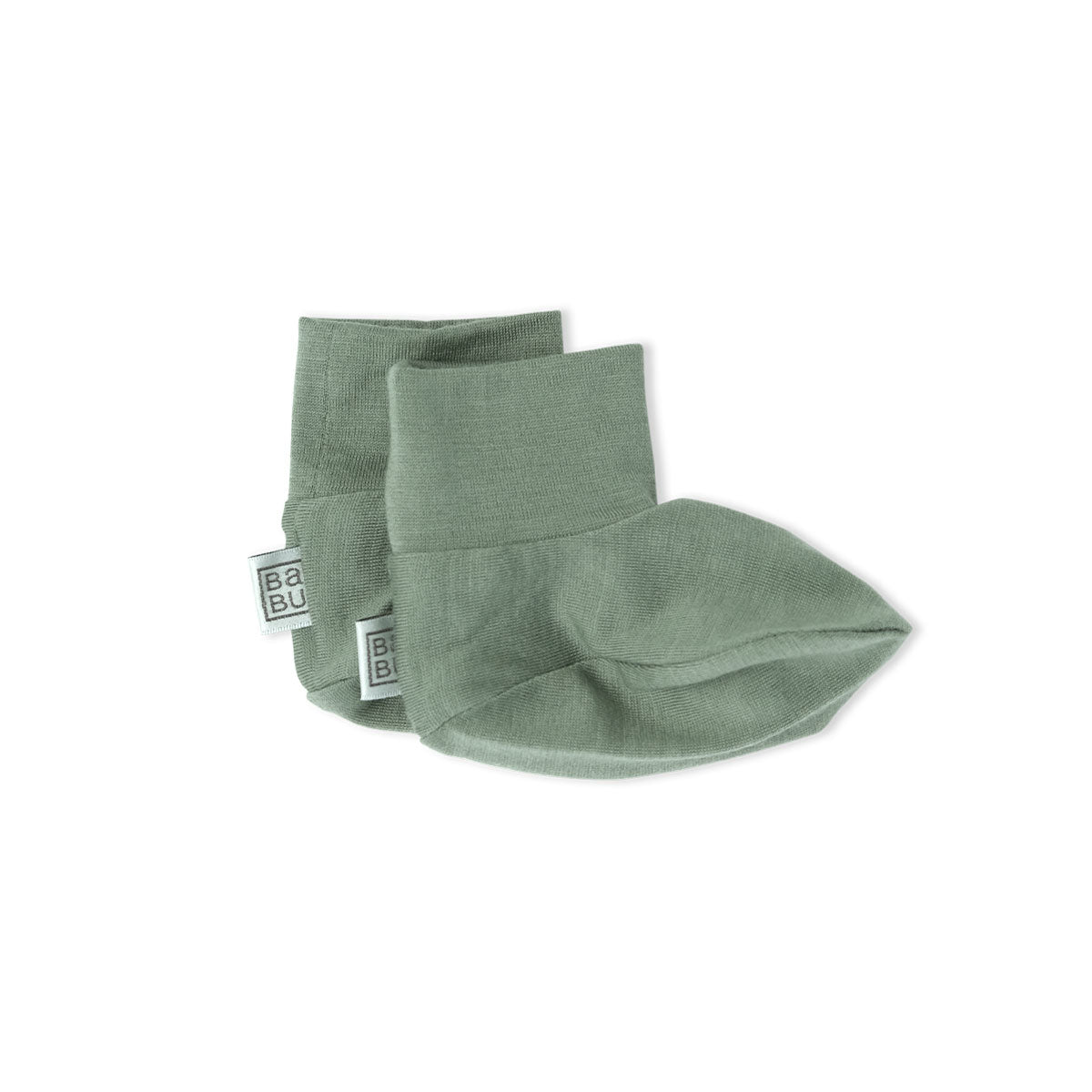 Babu Merino Booties 0-3M Sage from Babu NZ stock babycity