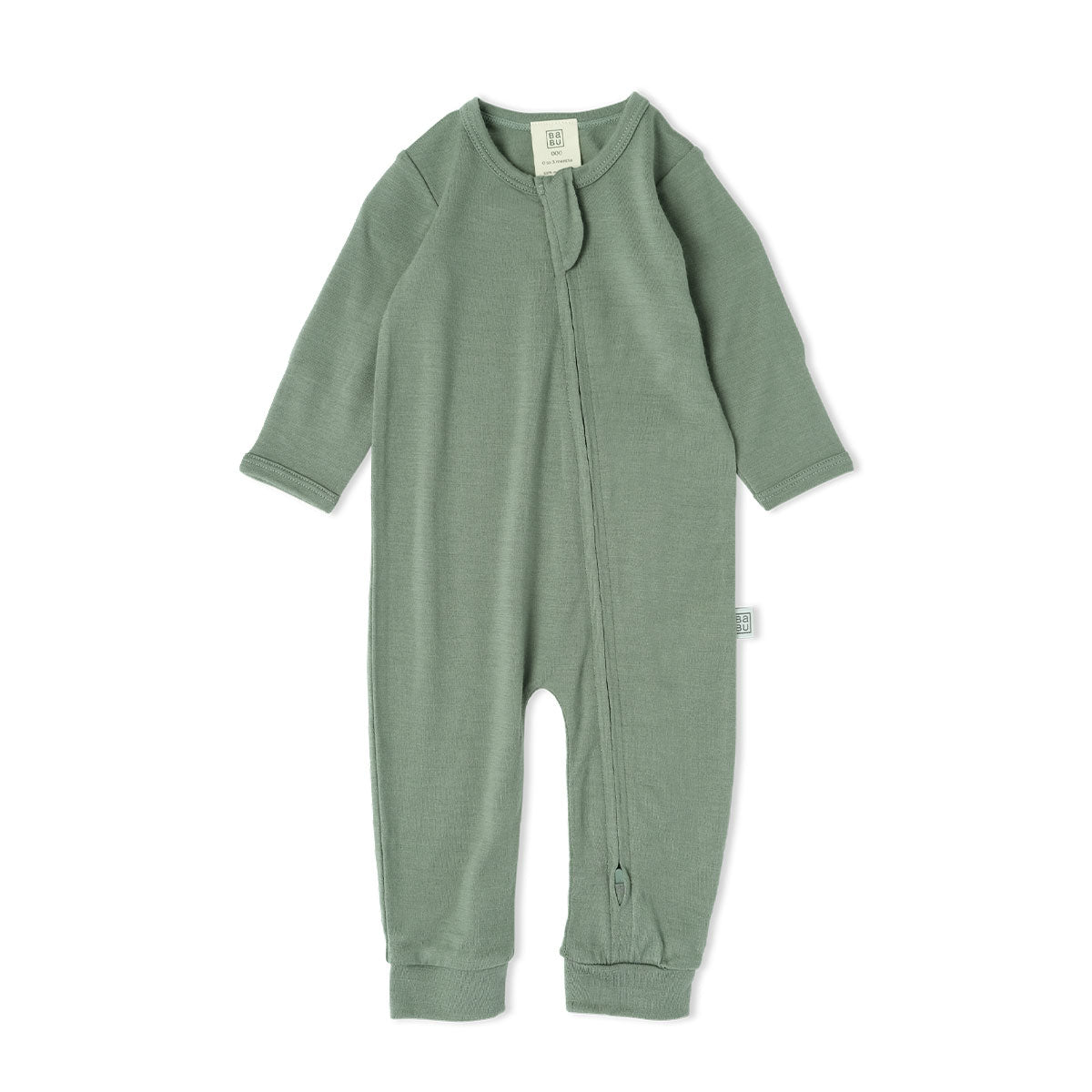 Babu Merino Footless Onesie Sage from Babu NZ stock babycity