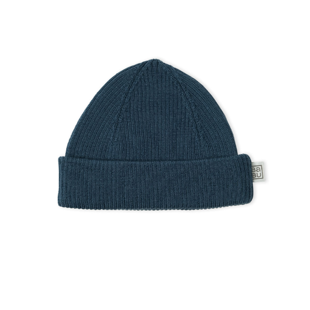 Babu Merino Ribbed Beanie Denim from Babu NZ stock babycity