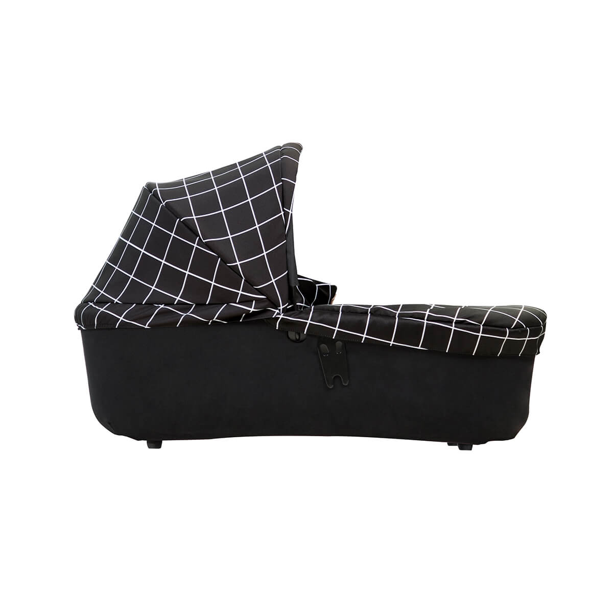 mountain buggy duet carrycot plus in lie flat mode side view shown in color grid_grid