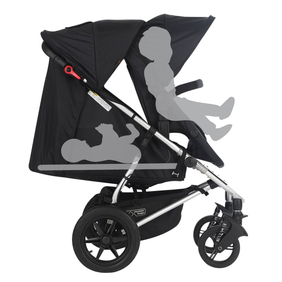 Mountain Buggy cosmopolitan plus side view children ghosted_black
