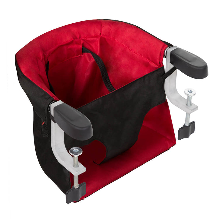 Mountain Buggy pod clip on highchair front three quarter red_chilli