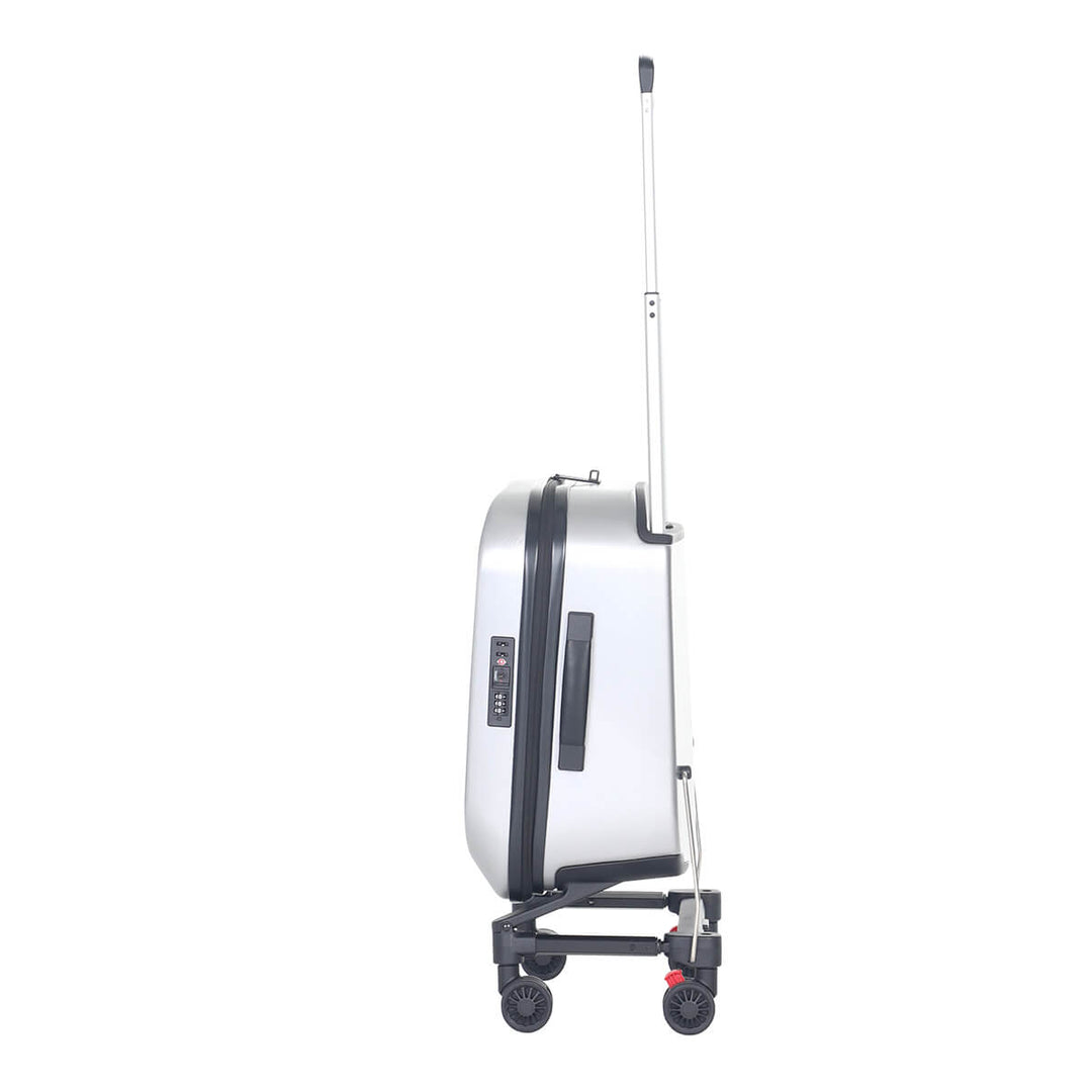 Mountain Buggy skyrider luxury extended handle side view_silver