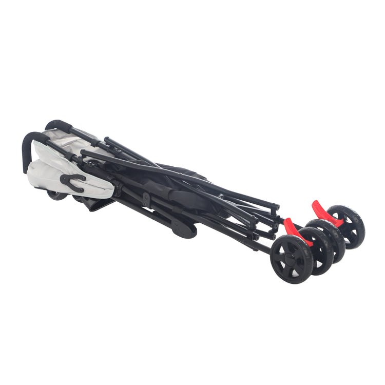 ORIGIN Robin stroller folded compact showing slim travel-friendly design for easy storage and transport.