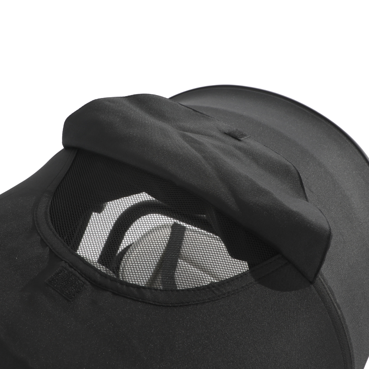 Close-up of ORIGIN Fantail stroller canopy top and fabric detail