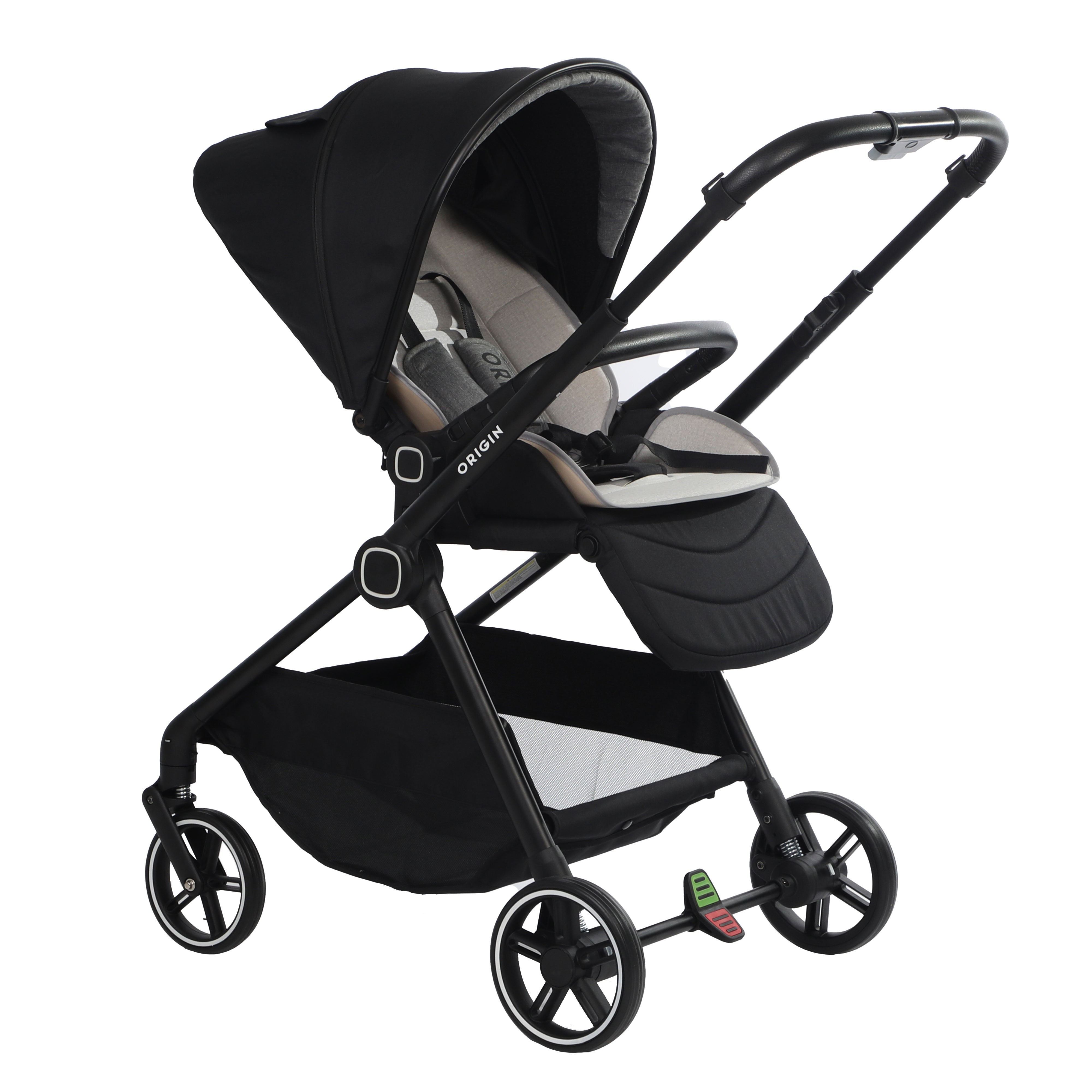 ORIGIN Fantail stroller reclining seat position side view