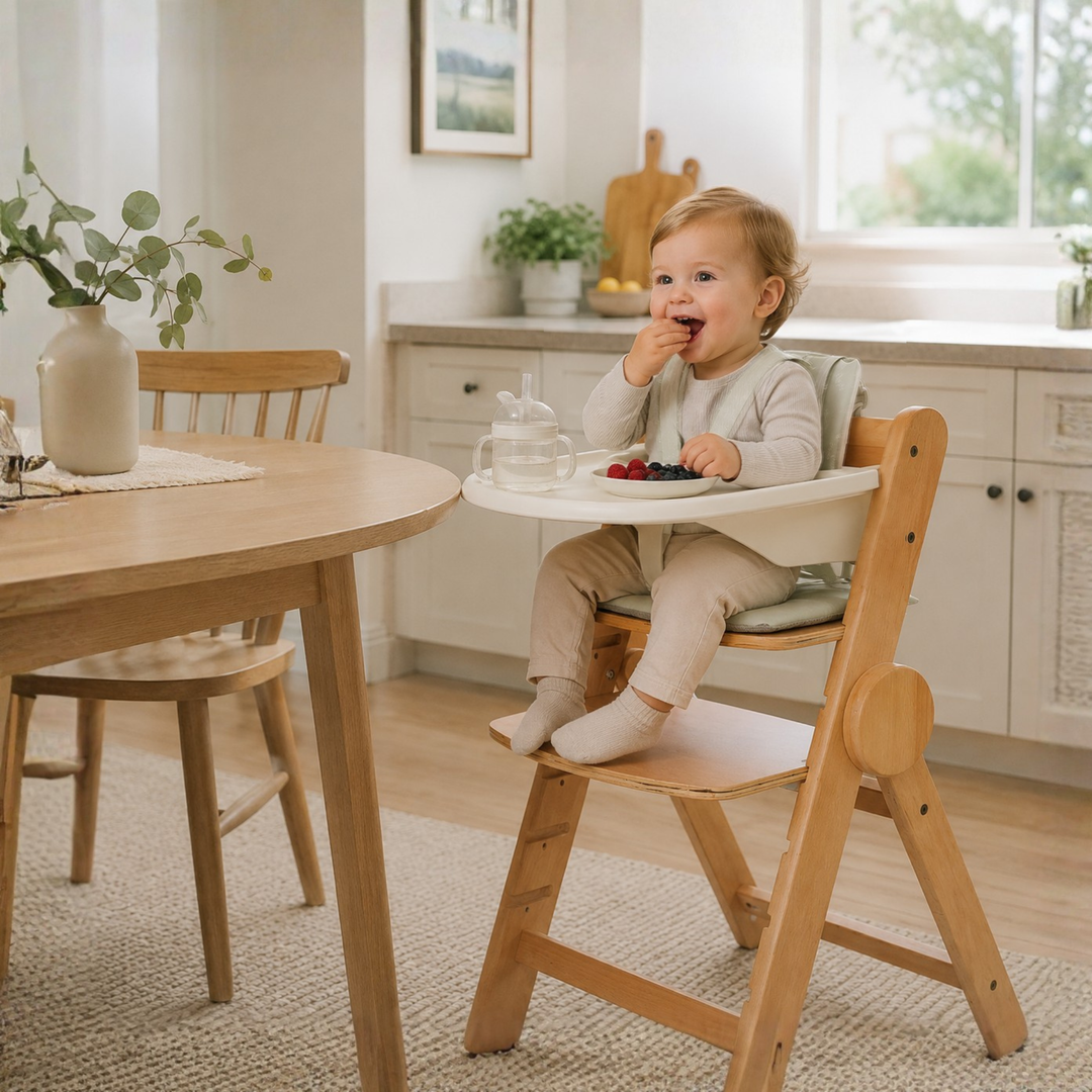 ORIGIN Camoline Wooden Highchair with Baby Set