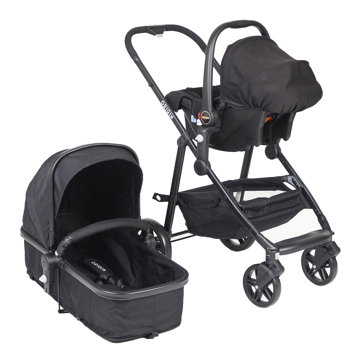 Capsule pram store travel system