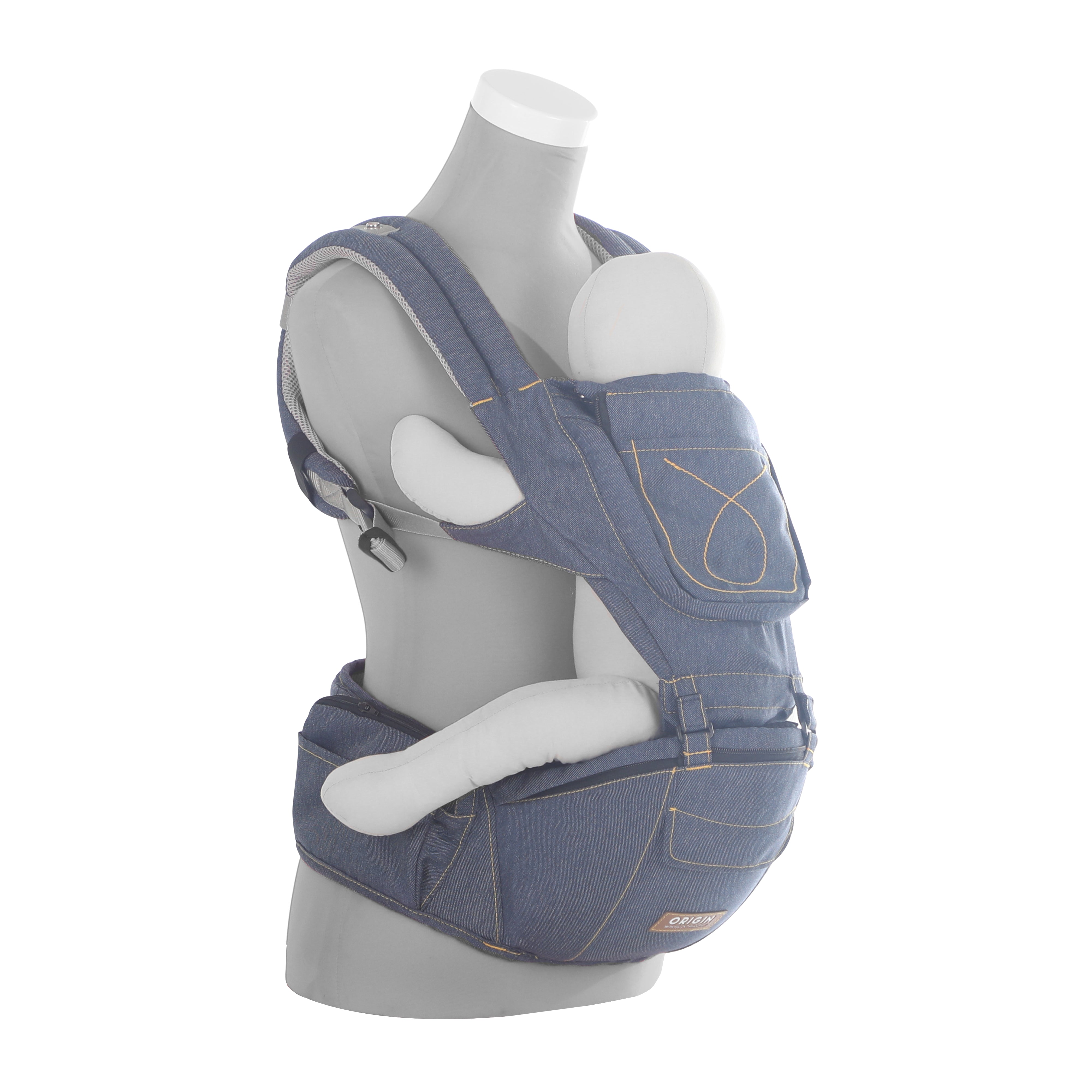 ORIGIN Milford Baby Carrier & Seat Blue Denim from ORIGIN NZ stock babycity
