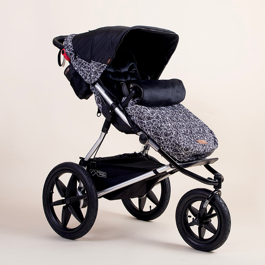 Full shot of Mountain Buggy terrain footmuff in colour graphite
