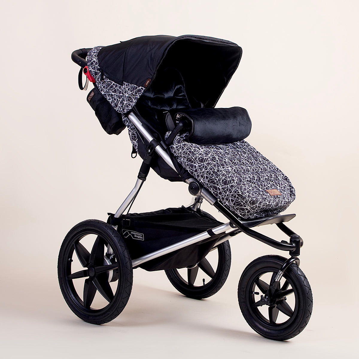 Full shot of Mountain Buggy terrain footmuff in colour graphite