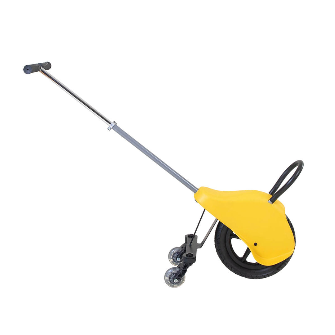 Side view of Mountain Buggy Unirider V2 with stabilizing trailing wheels