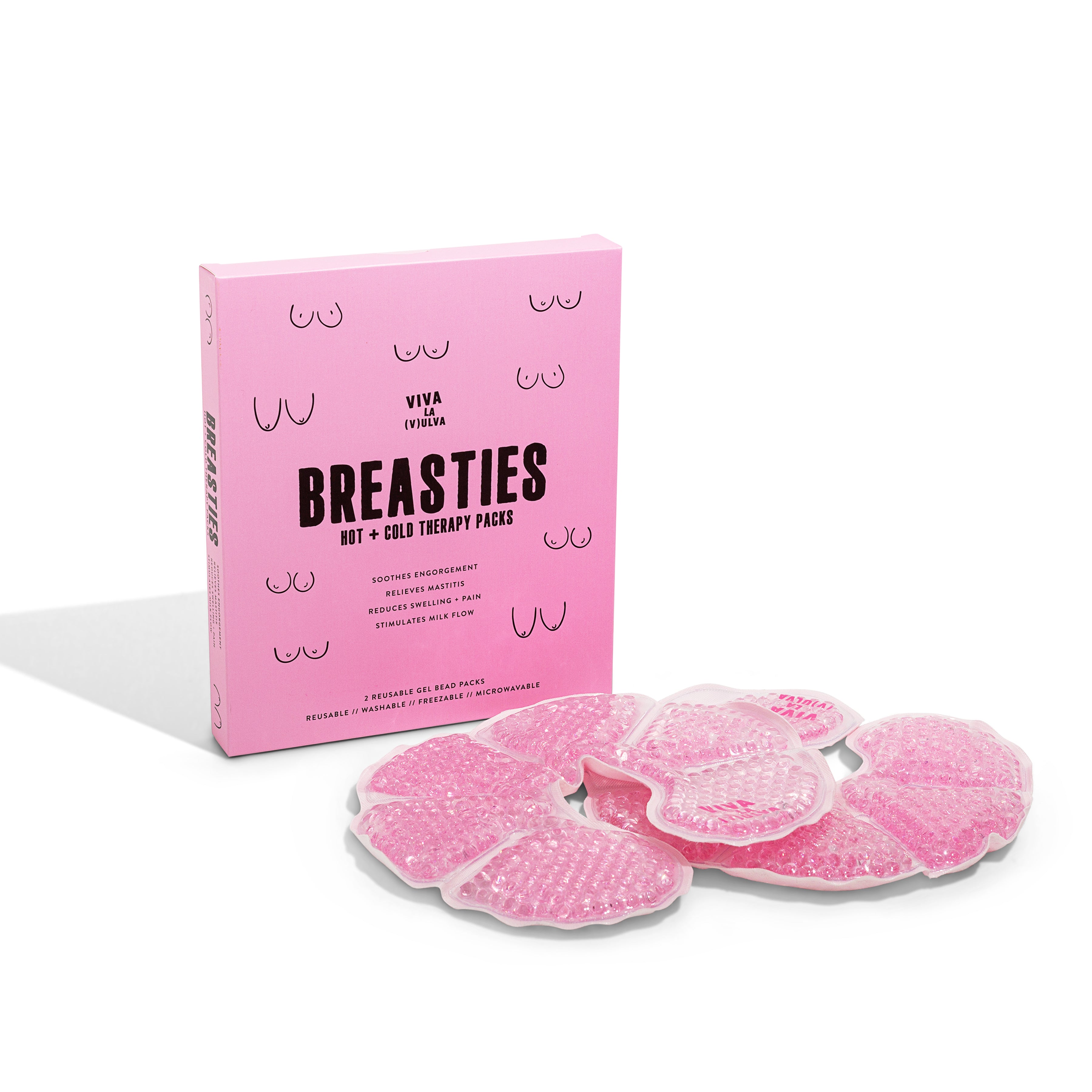 Viva La Vulva Breasties Hot/Cold Therapy Packs from Viva La Vulva NZ stock babycity