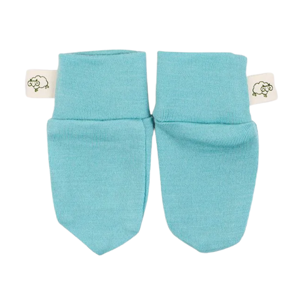Mokopuna Merino Scratch Mitts Newborn Tealeaf from Mokopuna NZ stock babycity