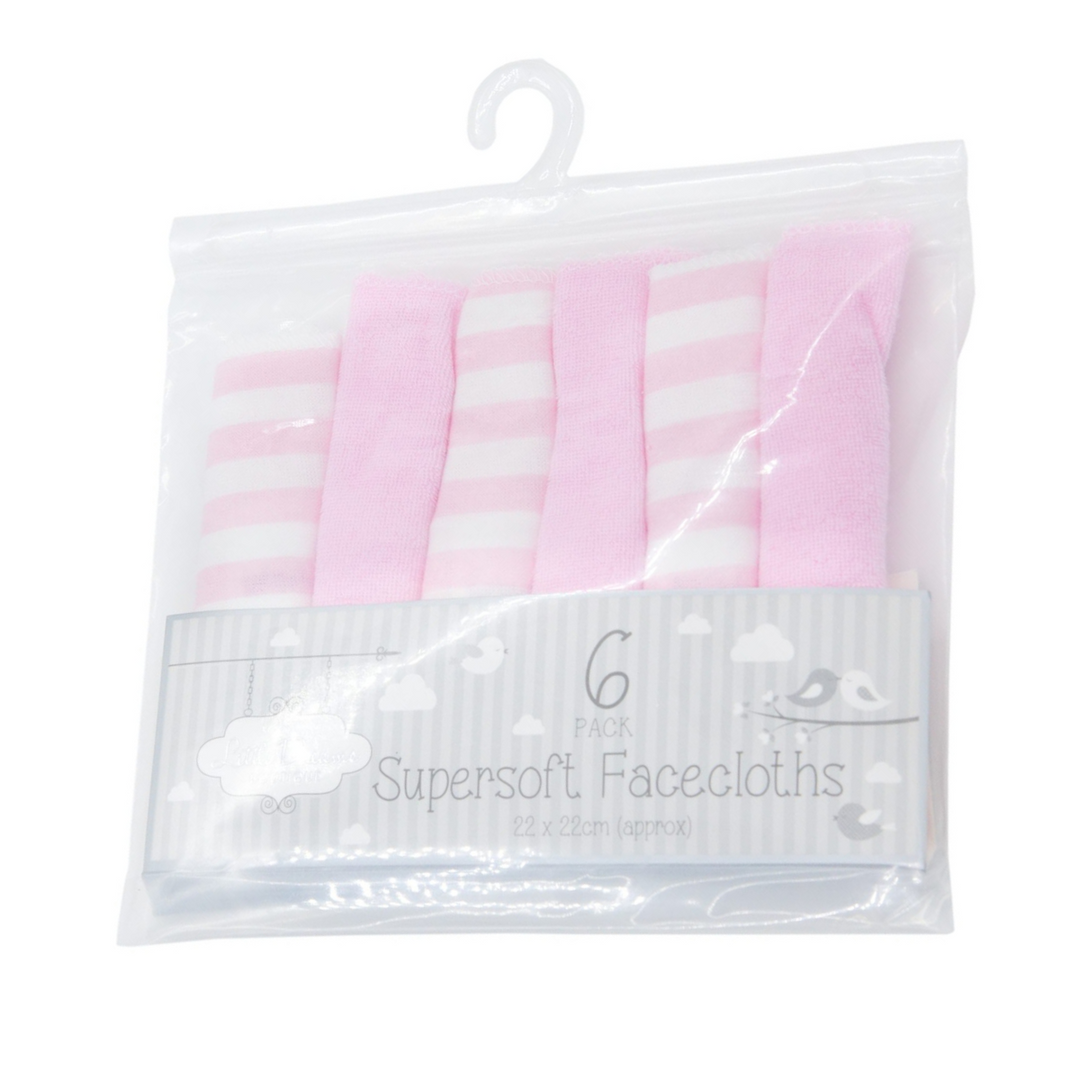 Little Dreams Supersoft Facecloths - 6 Pack