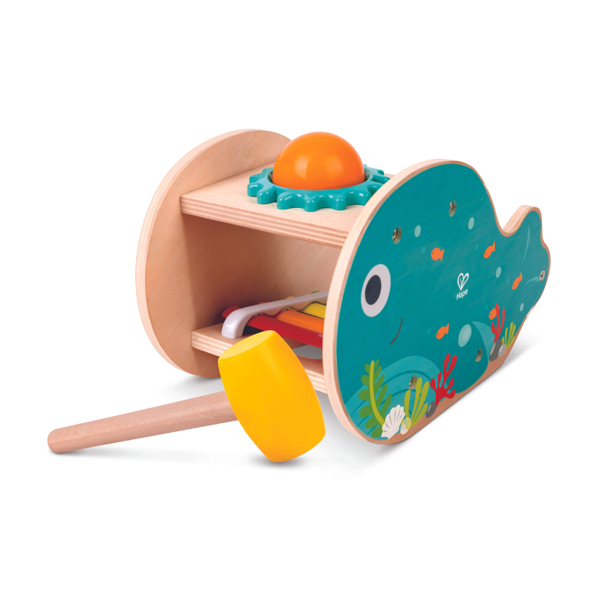Hape Musical Whale Tap Bench Blue from Hape NZ stock babycity