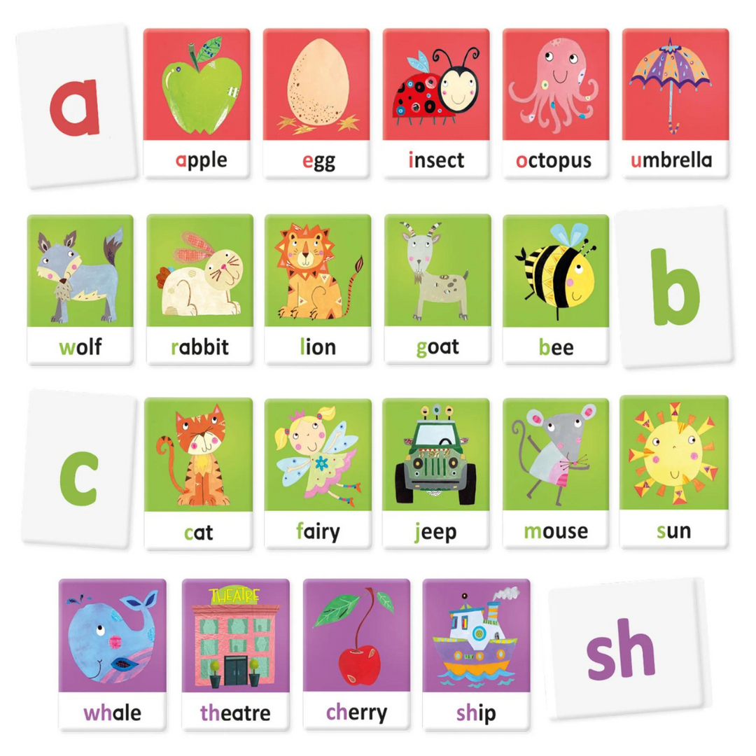 Headu Montessori Tactile and Phonics Alphabet Flash Cards