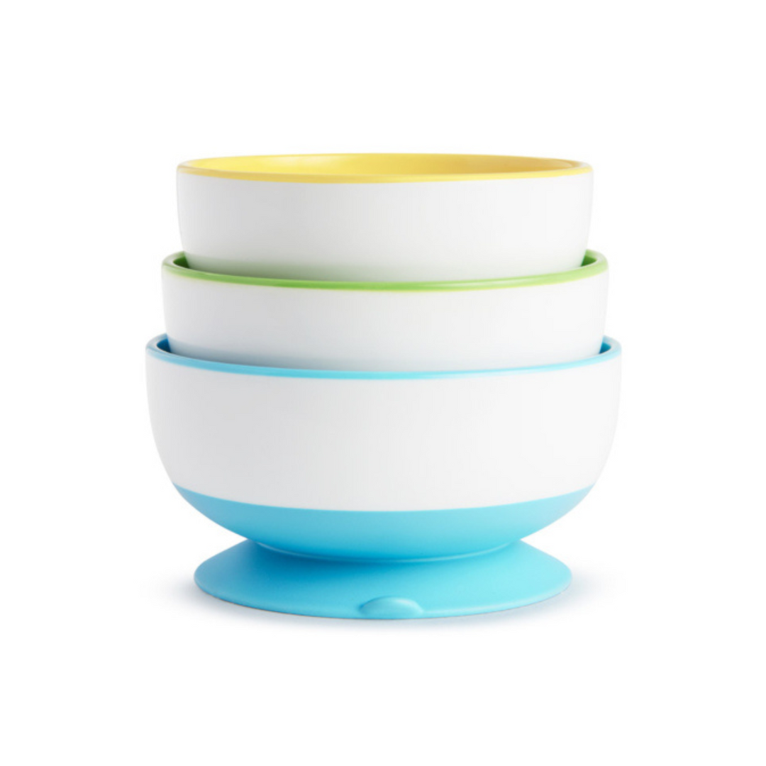 Munchkin Stay Put Suction Bowls - 3 Pack