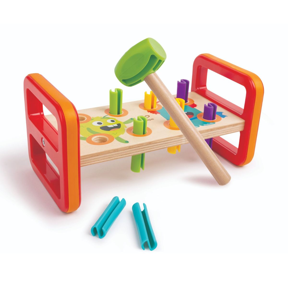 Hape Monster Match n Smash Hammer Bench Red from Hape NZ stock babycity