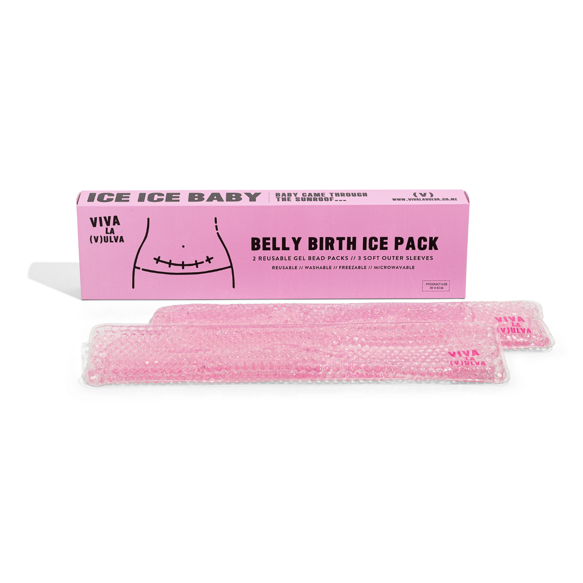 Viva La Vulva Belly Birth Ice Pack from Viva La Vulva NZ stock babycity