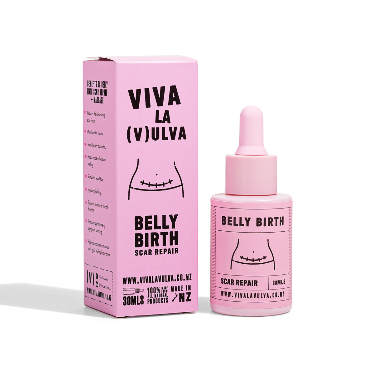 Viva La Vulva Belly Birth Scar Oil from Viva La Vulva NZ stock babycity