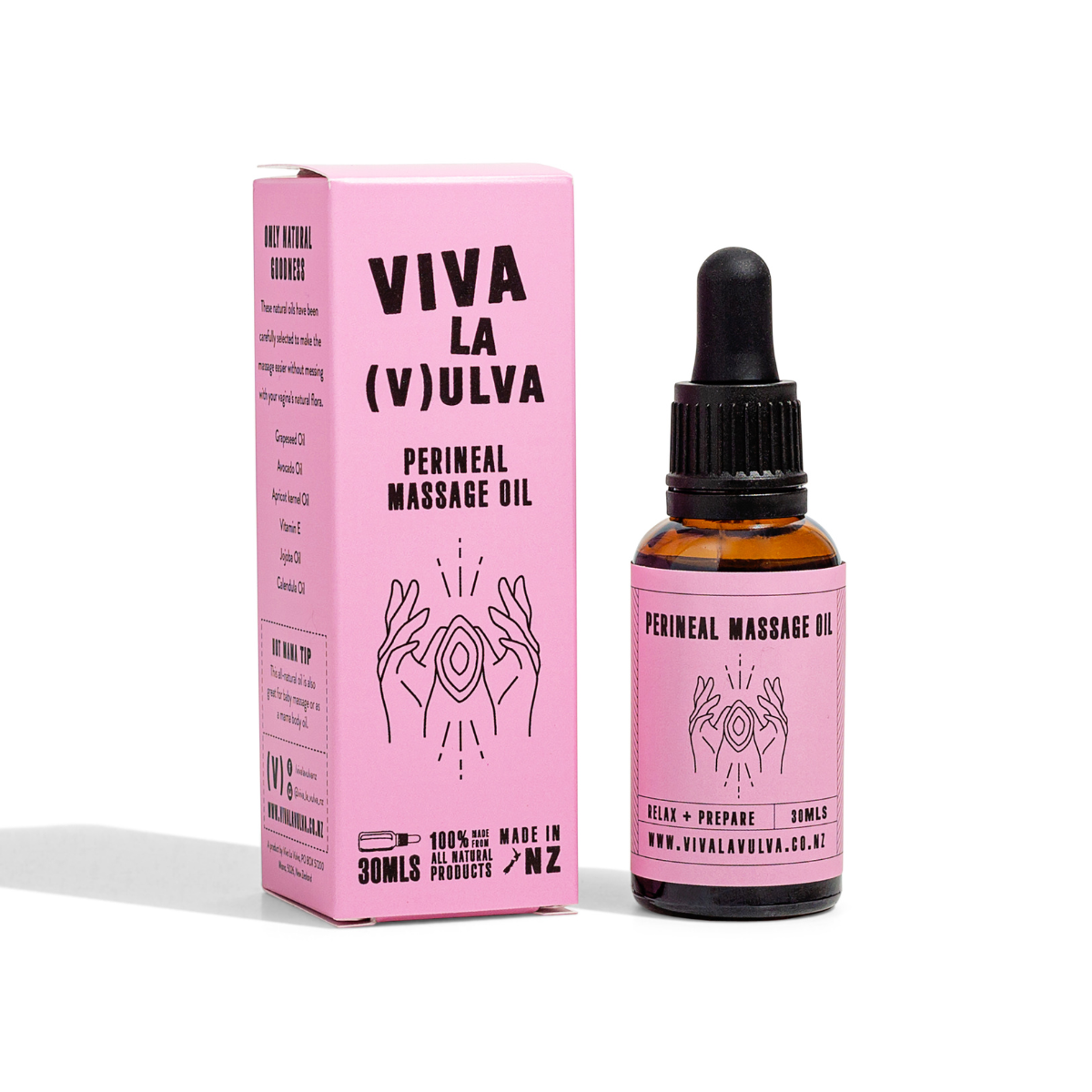 Viva La Vulva Perineal Massage Oil from Viva La Vulva NZ stock babycity