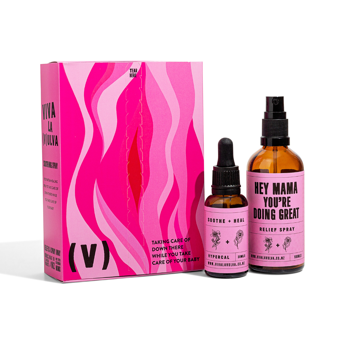 Viva La Vulva Healing Perineal Spray Kit from Viva La Vulva NZ stock babycity