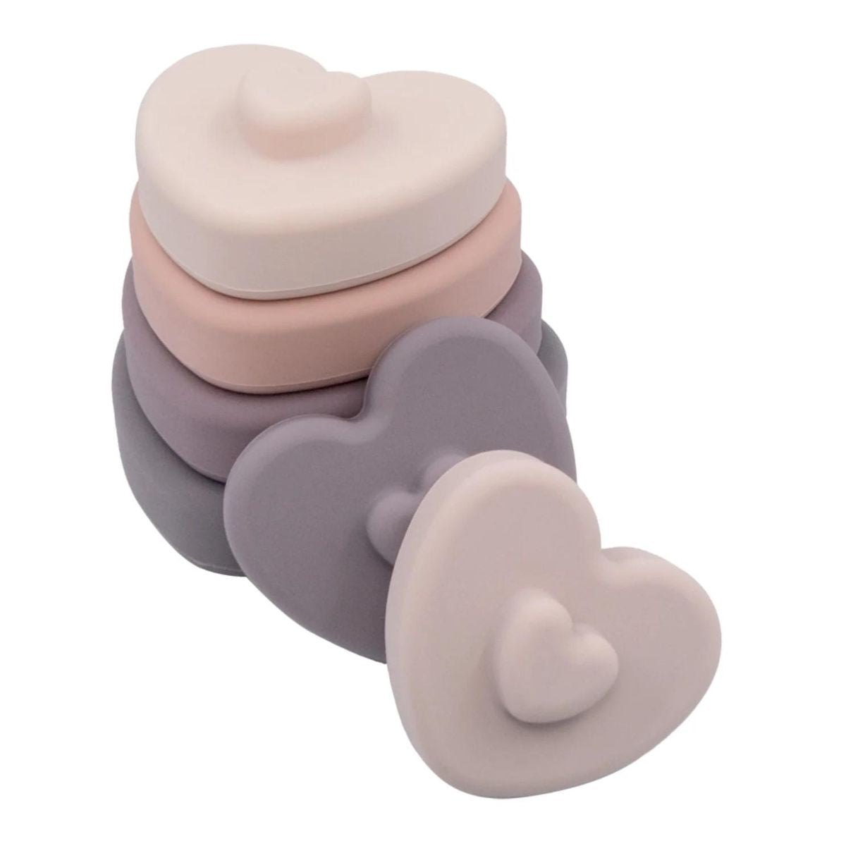 Playground Silicone Heart Stacking Tower Multi from Playground NZ stock babycity