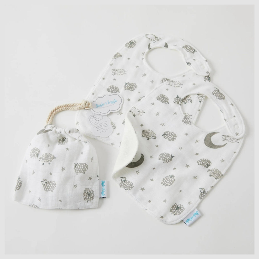 Pilbeam Printed Muslin Baby Bib - 2 Pack