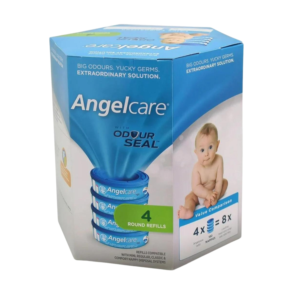 Angelcare Nappy Disposal Refill 4 Pack from Angelcare NZ stock babycity