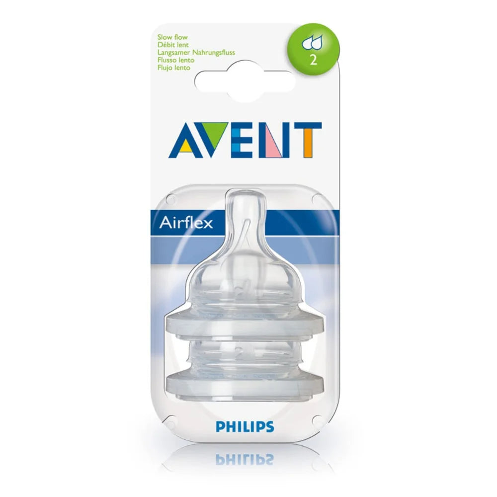 Avent Anti-colic Teats Slow Flow - 2 Pack