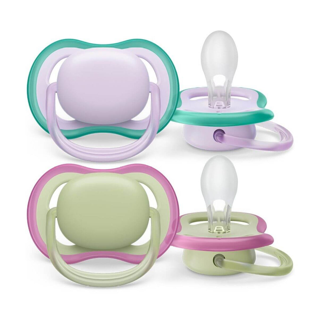 Avent Ultra Air Plain Soother - 2 Pack