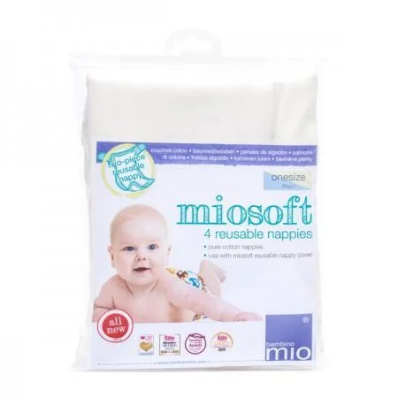 Bambino Mio Reusable Cloth Nappies - 4 Pack