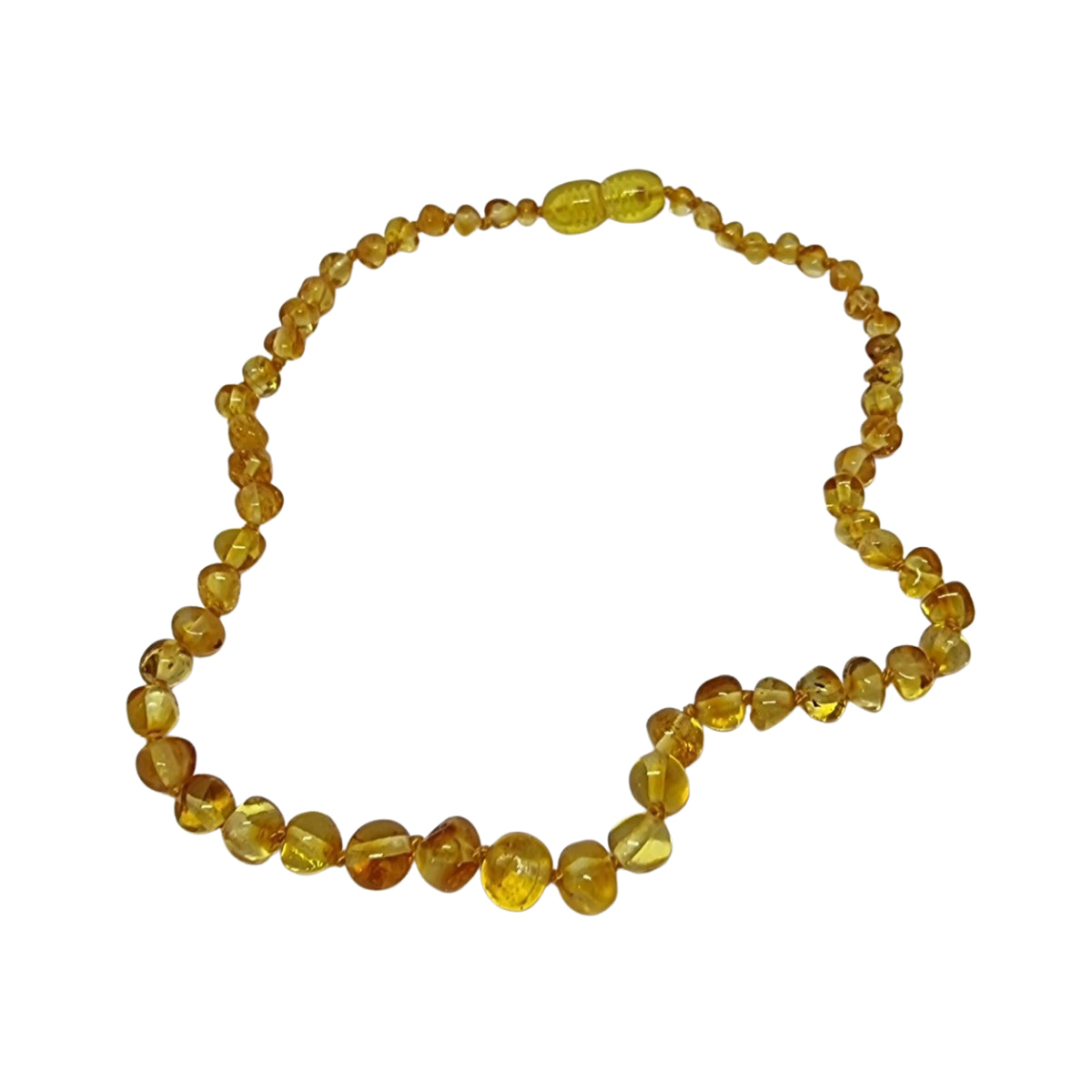 Amber teething online necklace clicks