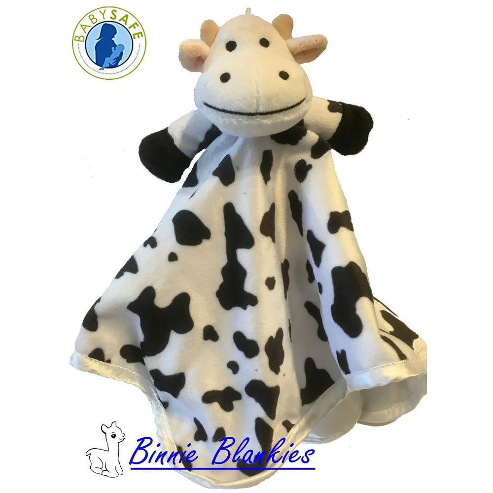 Binnie Baby Daisy Cow Blankie Black White from Binnie Baby NZ stock babycity