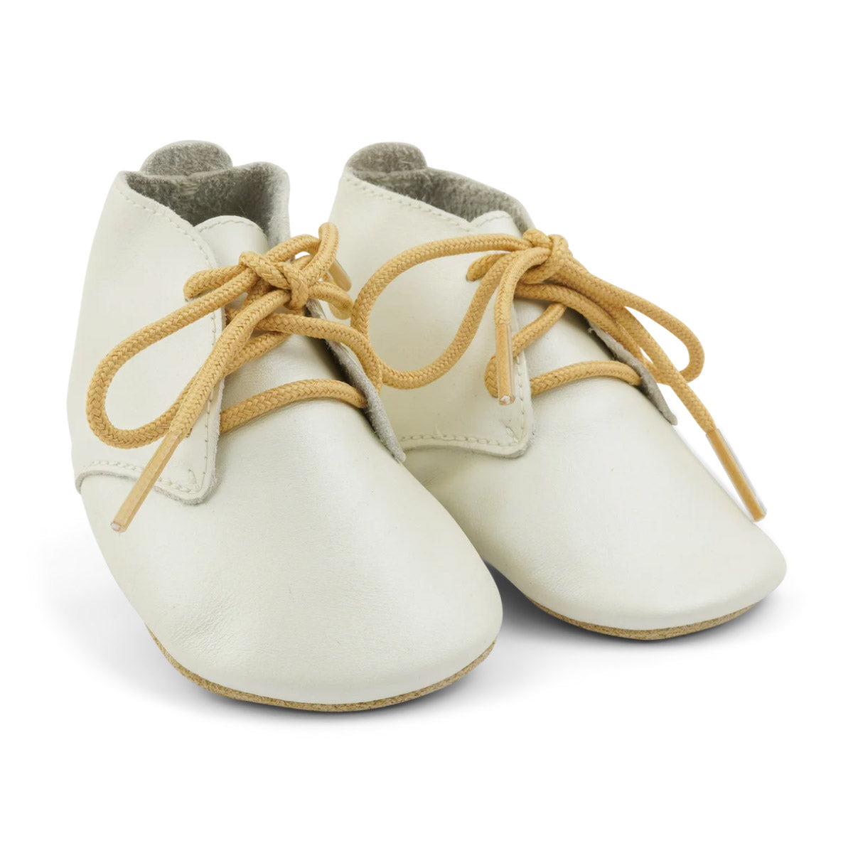 Bobux Desert Lace Soft Sole Shoe Front_Pearl