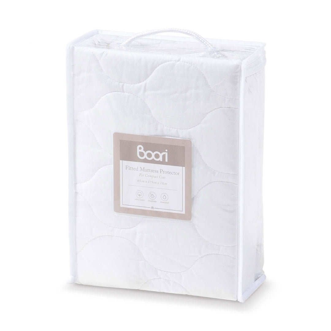 Boori Compact Cot Fitted Mattress Protector (119cm x 65cm)