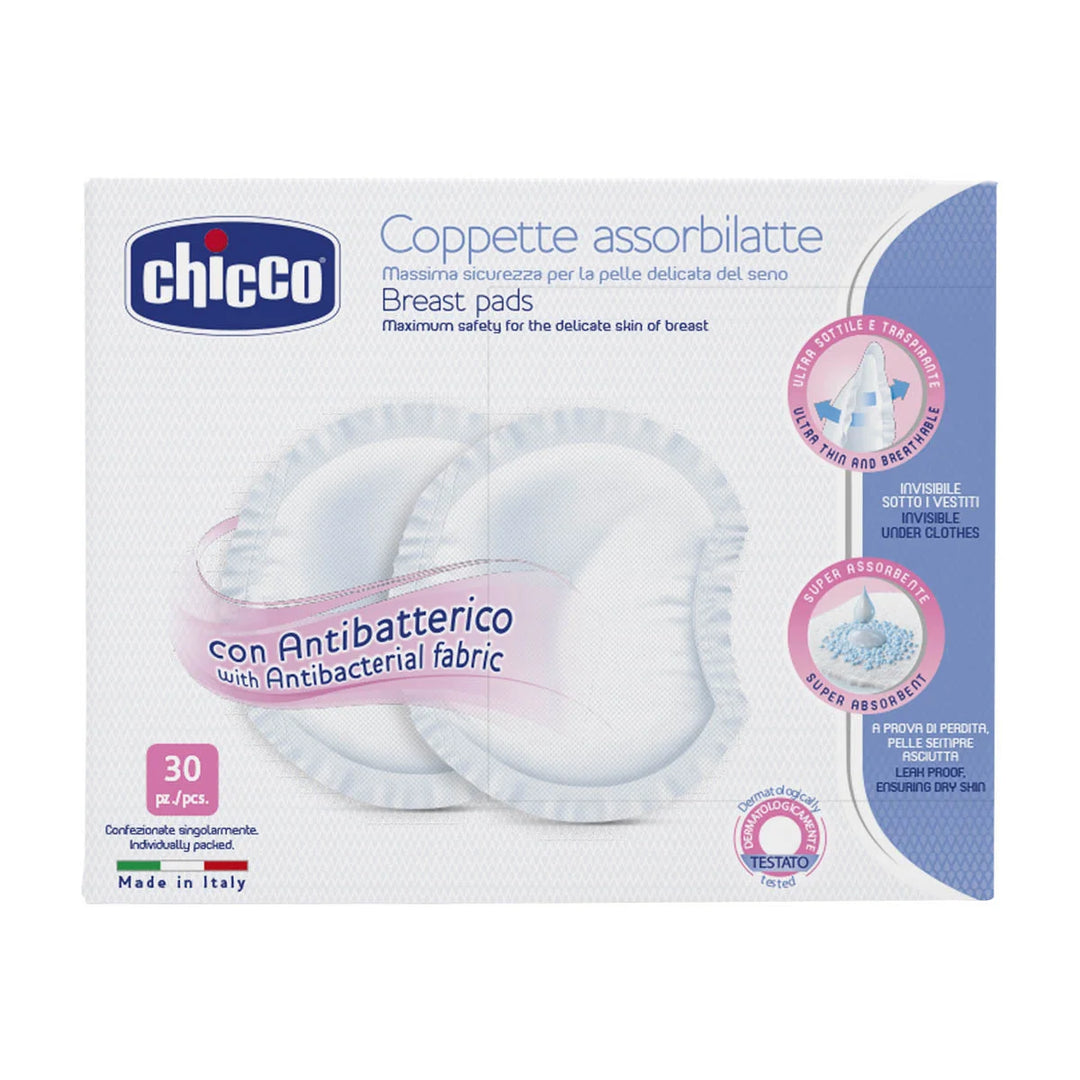 Chicco Antibacterial Breast Pads - 30 Pack