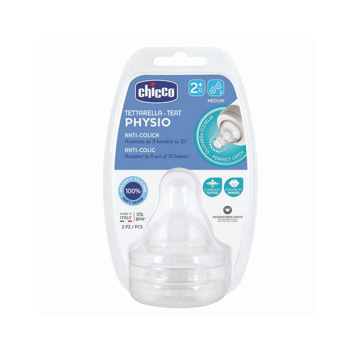 Chicco Perfect 5 Teat 2m+ - 2 Pack