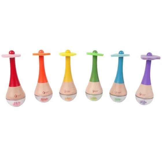 Classic World Wooden Rainbow Maraca Assorted from Classic World NZ stock babycity
