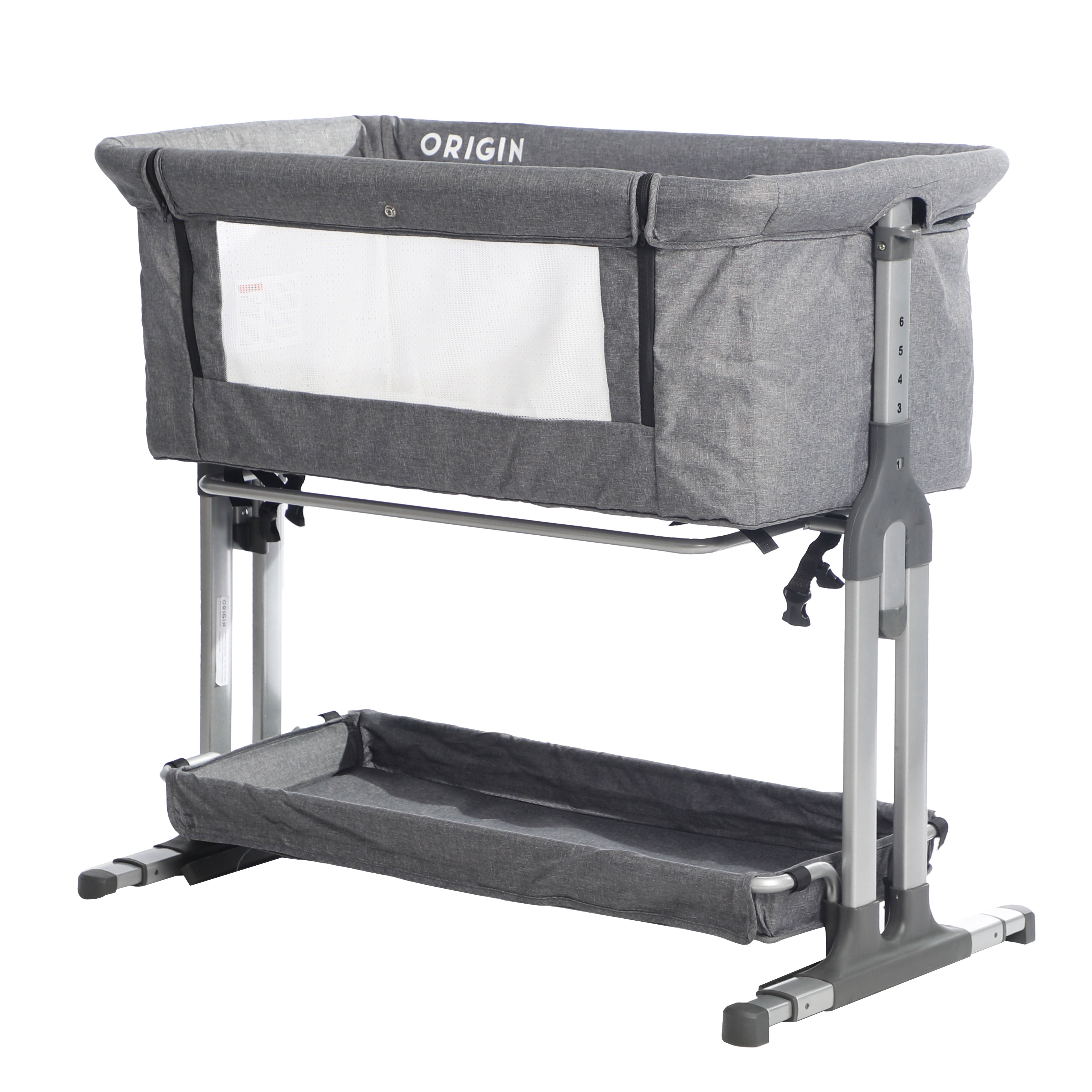 ORIGIN Morepork Co-Sleeper Grey from ORIGIN NZ stock babycity