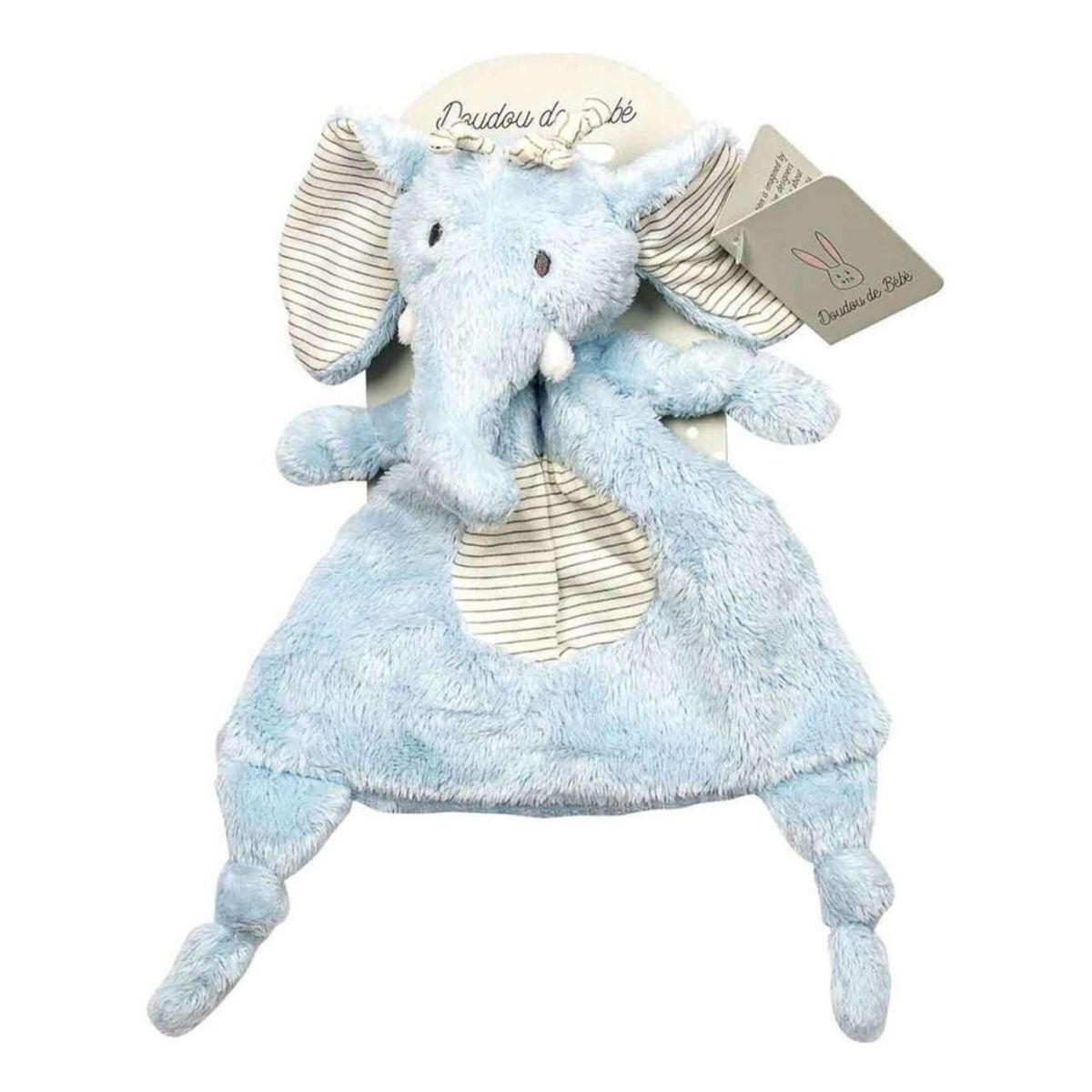 Doudou de Bebe Elephant Comforter Blue from Doudou de Bebe NZ stock babycity