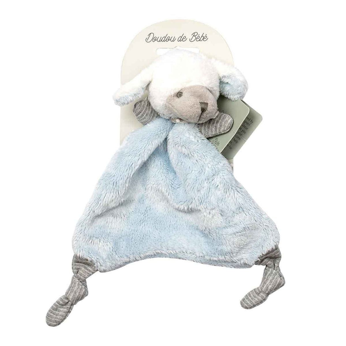 Doudou de Bebe Sheep Comforter Blue from Doudou de Bebe NZ stock babycity