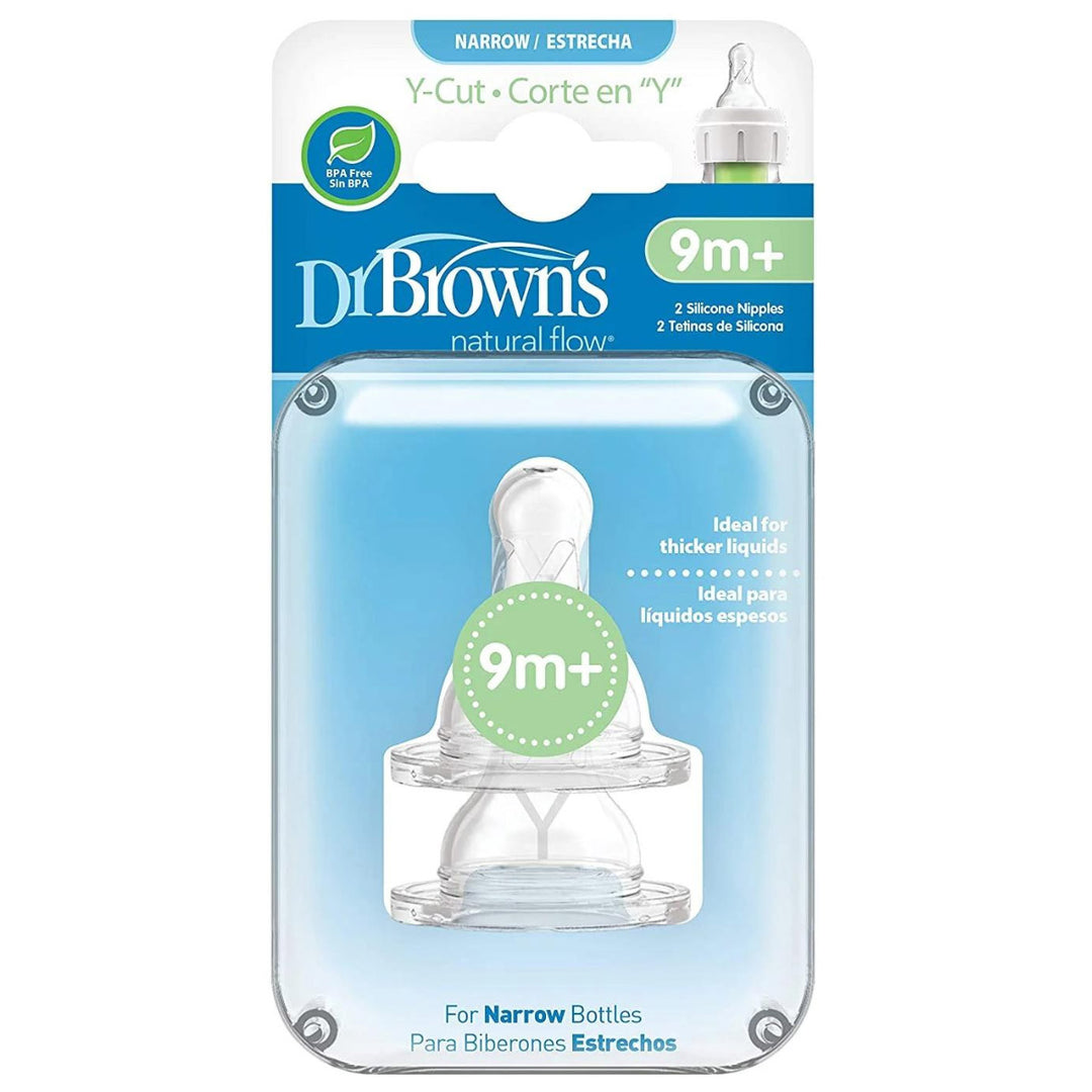 Dr Browns Standard Narrow Neck Teat Y-Cut - 2 Pack