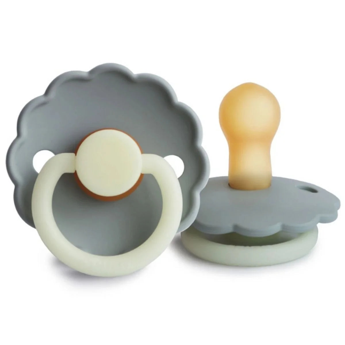 FRIGG Daisy Latex Night Pacifier- 2 Pack French Grey from Frigg NZ stock babycity
