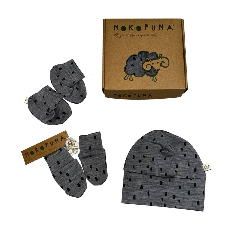 Mokopuna Merino Gift Set Newborn Confetti from Mokopuna NZ stock babycity