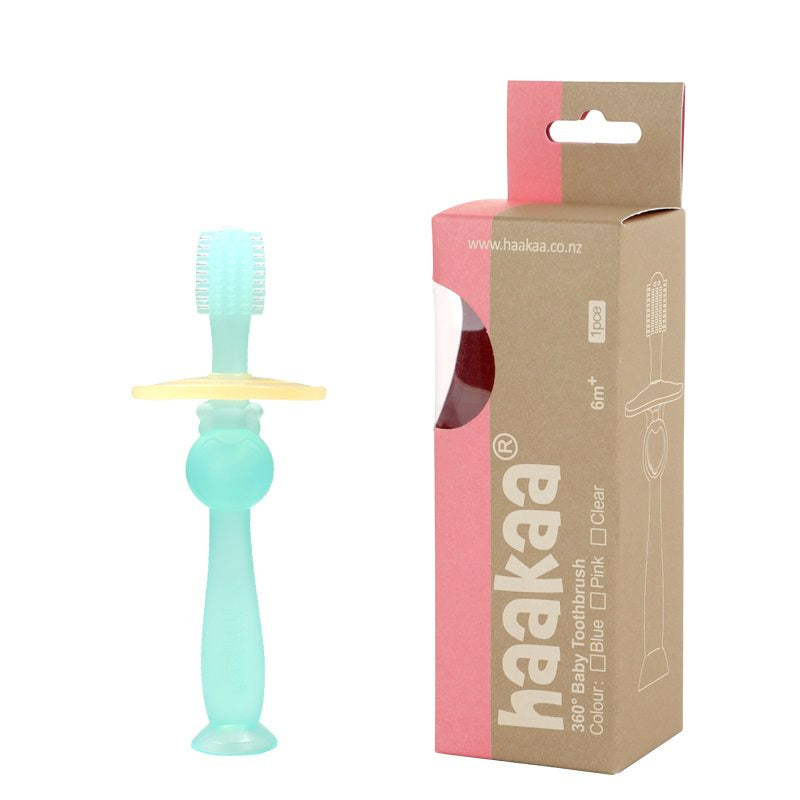 Haakaa 360 Toothbrush Blue from Haakaa NZ stock babycity